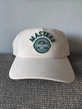 2026 Masters Tournament Baseball Cap - Cream with Green Logo